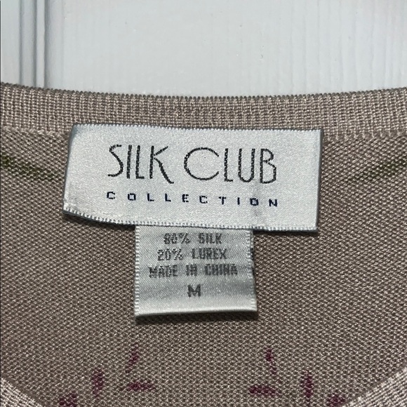 NWT Silk Club Vintage Silk Floral Cardigan - Picture 5 of 8